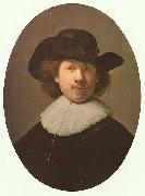 REMBRANDT Harmenszoon van Rijn Self-portrait with wide-awake hat Germany oil painting artist